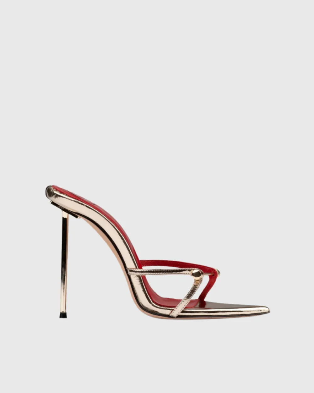 Cutout Nail Slippers in Gold