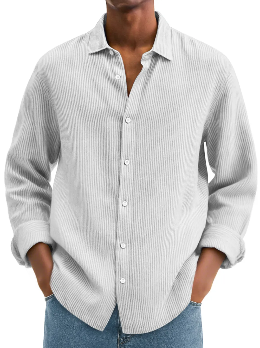 Clean Cut Corduroy Long Sleeve Shirt