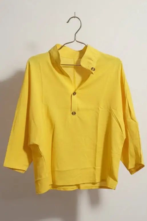 Long-Sleeve Linen Checked Women's Matching Set