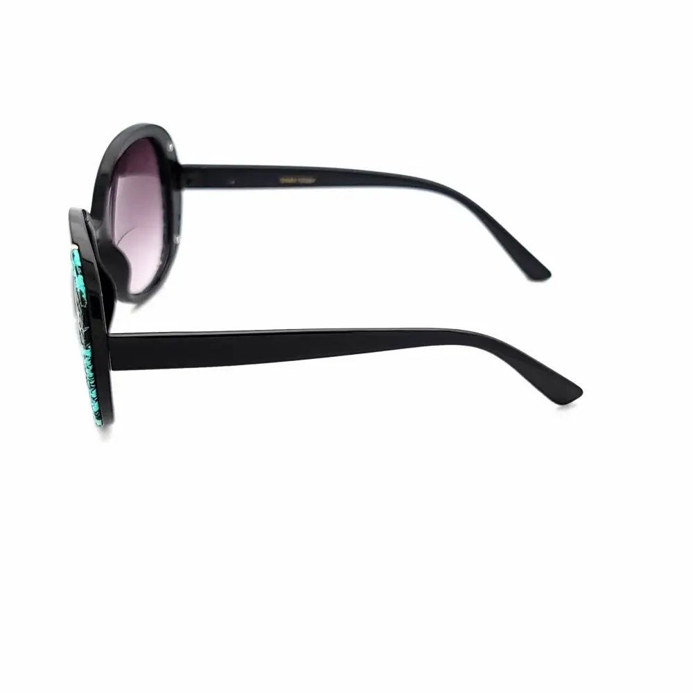Women's Large Snake Print Round Bifocal Reading Sunglasses