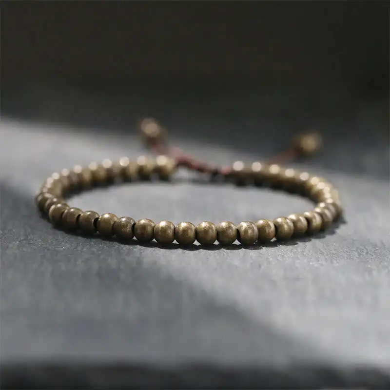 Copper Brass Beads Simple Bracelet