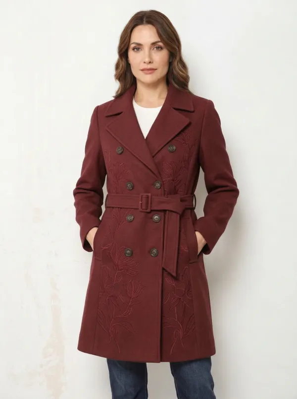 Women's Hudson Floral Embroidered Coat