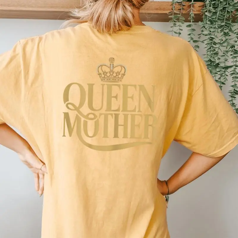 Elegant Queen Mother For Women Women's Oversized Comfort T-Shirt Back Print