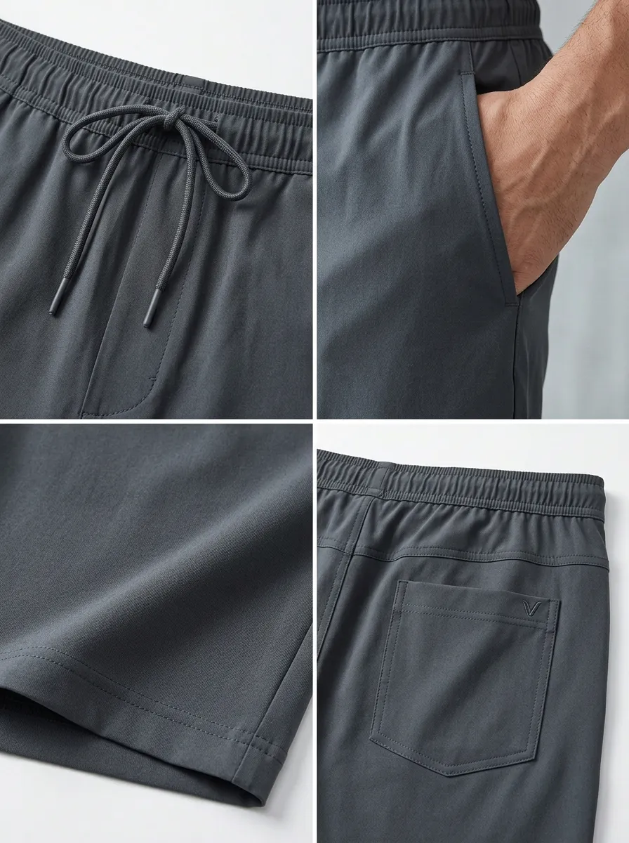 Modern Ice-Silk Elastic-Waist Stretch Shorts