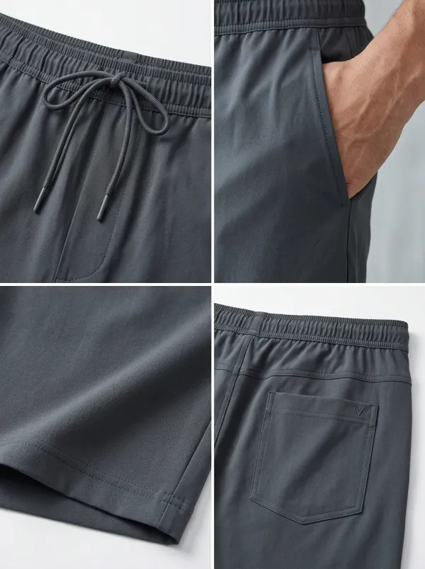 Modern Ice-Silk Elastic-Waist Stretch Shorts