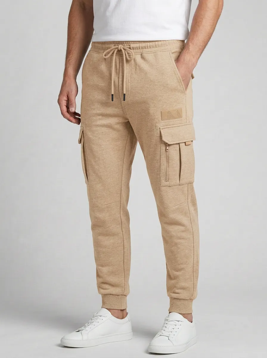 Outdoor-Inspired Graphic Print Outdoor Look Men's Cargo Jogger Pants