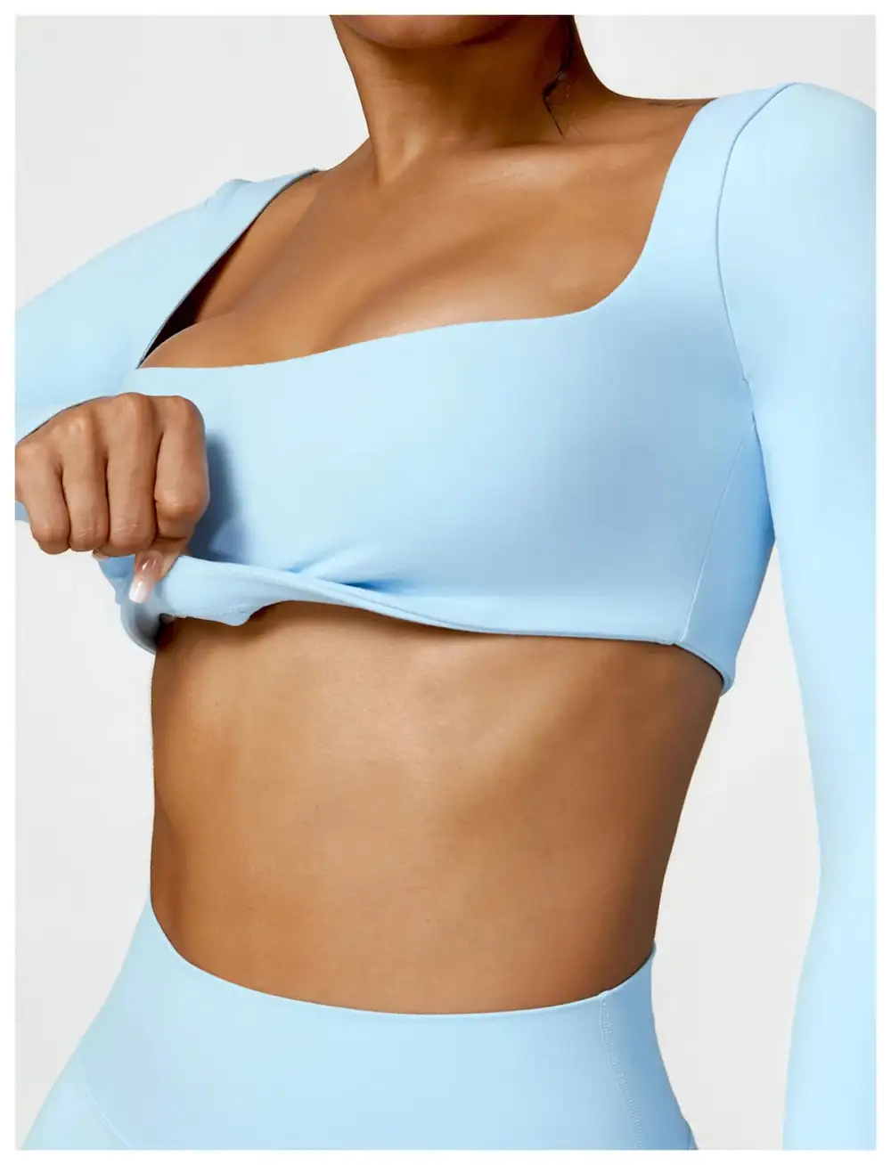 Piece Long Sleeve Gym Set Yoga Quick Running Leggings Workout Sports