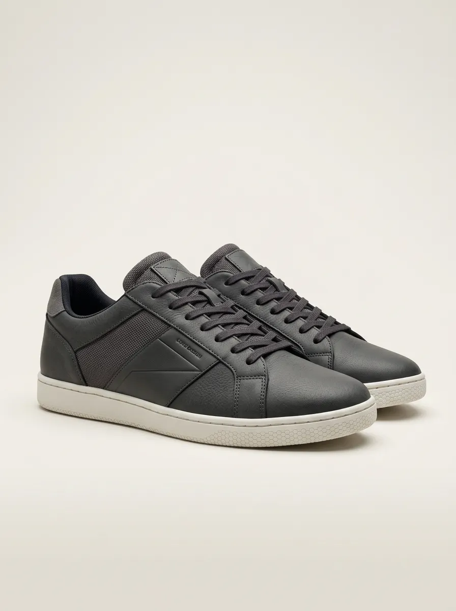 Flexible Textured Minimalist Street Look Men's Casual Sneakers