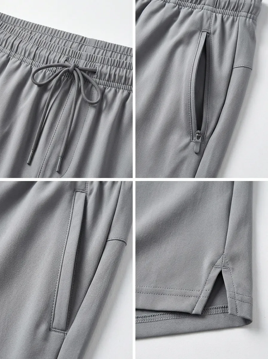 Clean-Line Ice-Silk Casual Stretch Shorts