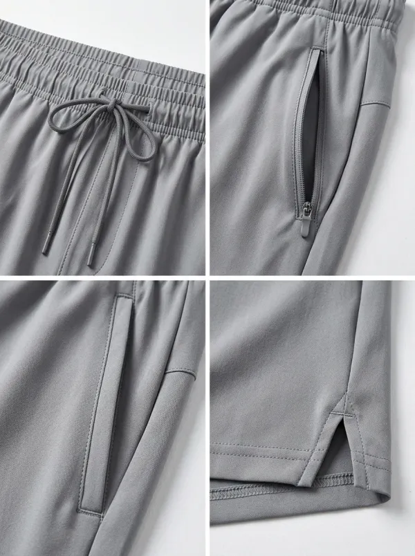 Clean-Line Ice-Silk Casual Stretch Shorts