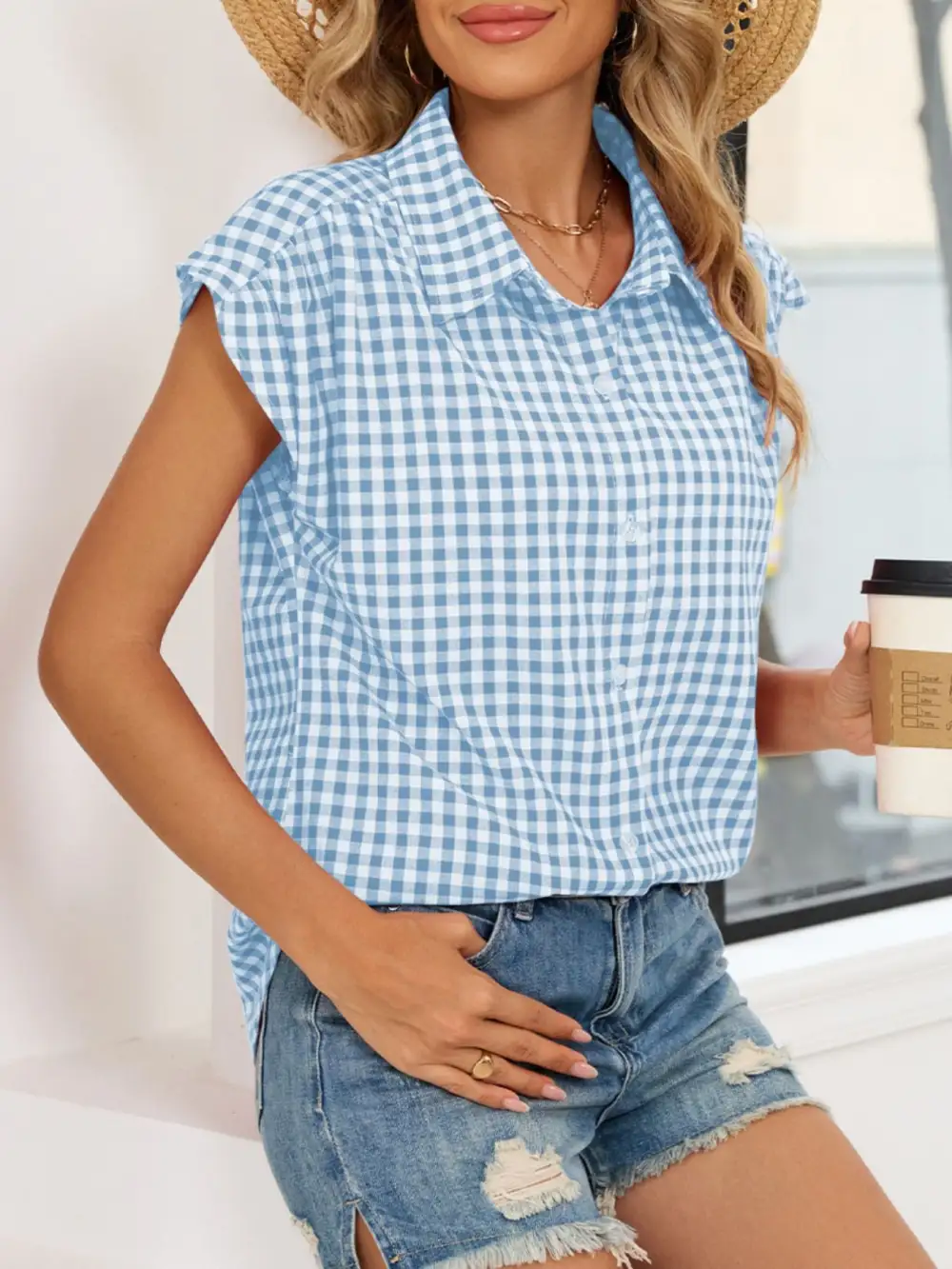Gingham Button Down Shirt