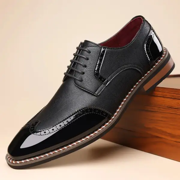 Formal Patchwork Oxford Shoes
