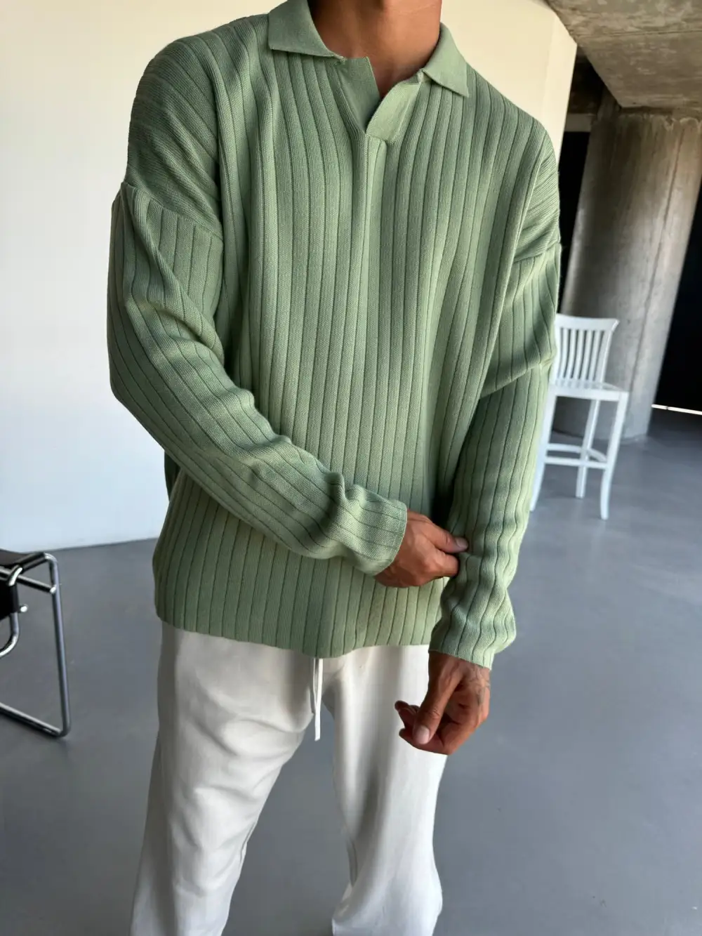 Smooth Relaxed Knit Sweatshirt