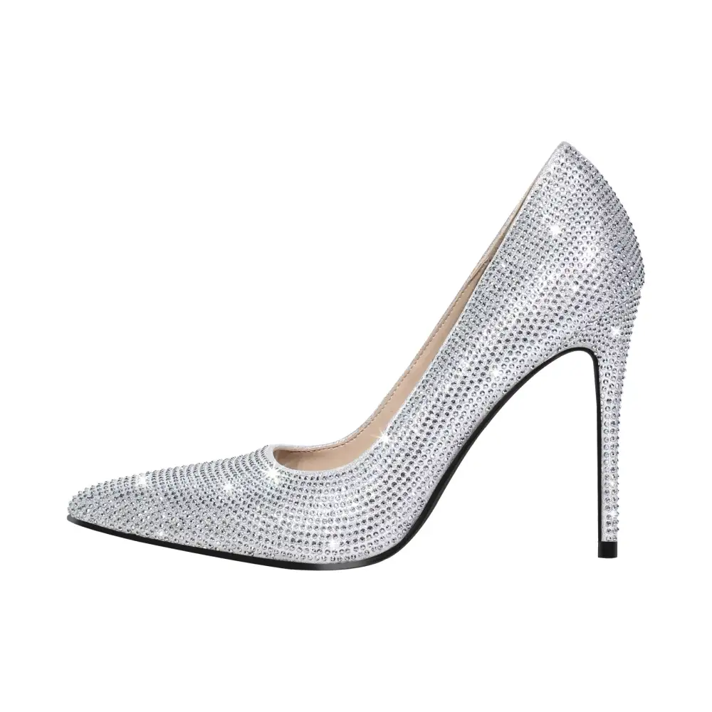 Sleek Rhinestone Pointed Toe Stiletto Pumps