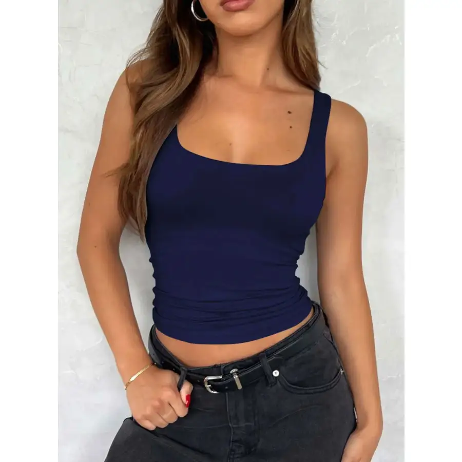 Soft Square Neck Wide Strap Tank