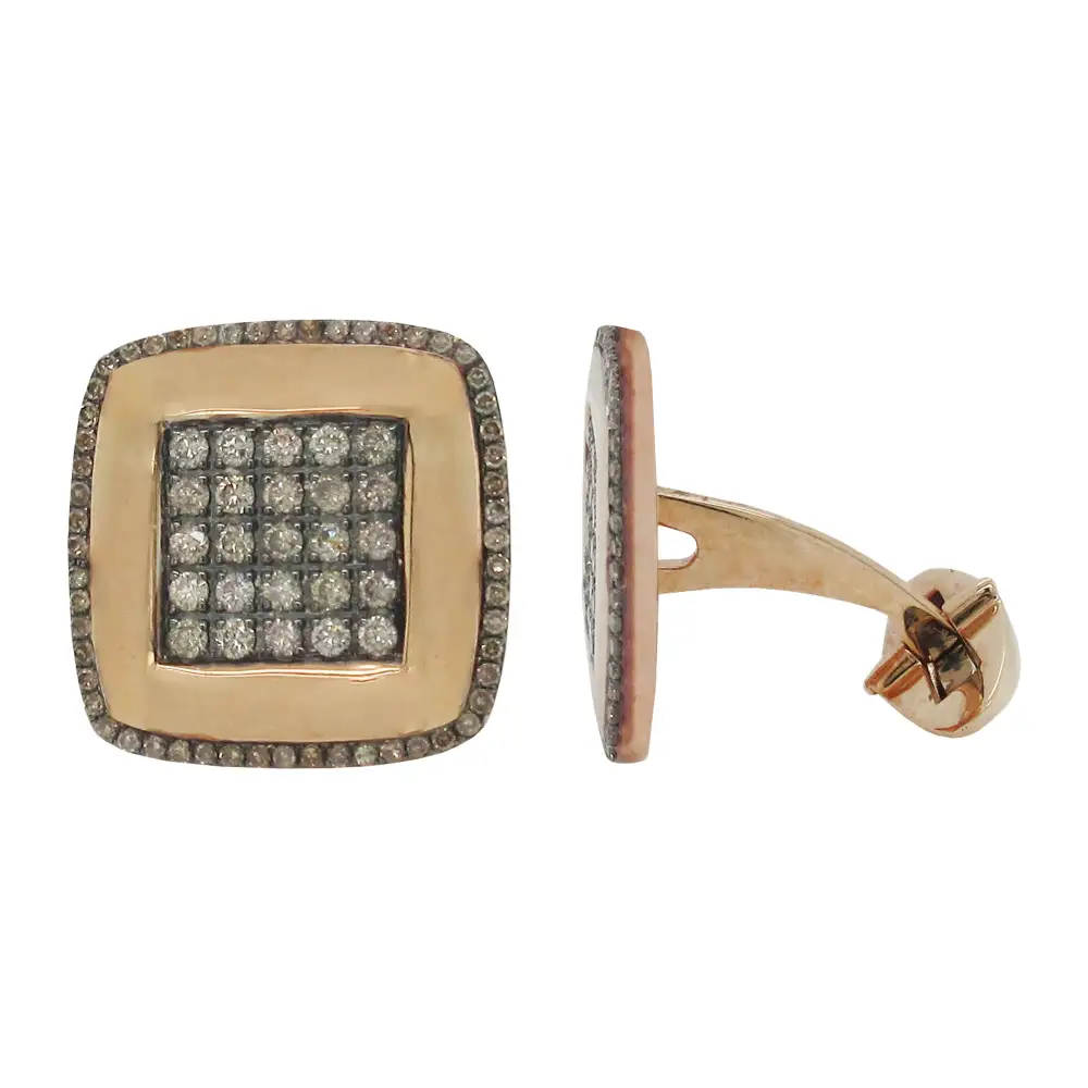 Classic Champagne Diamond Cufflinks