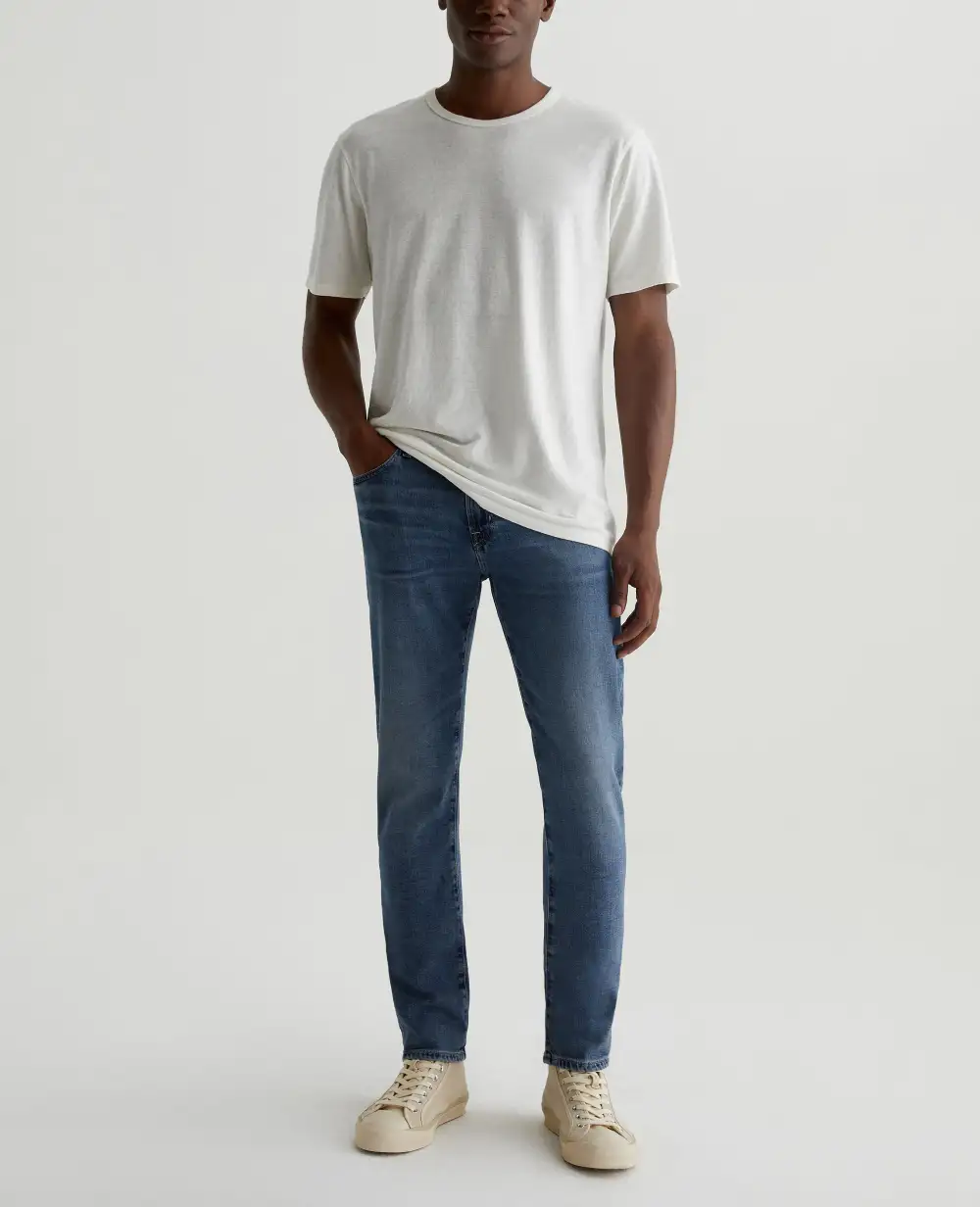 Men's Modern Slim Mid Rise Faded Jeans