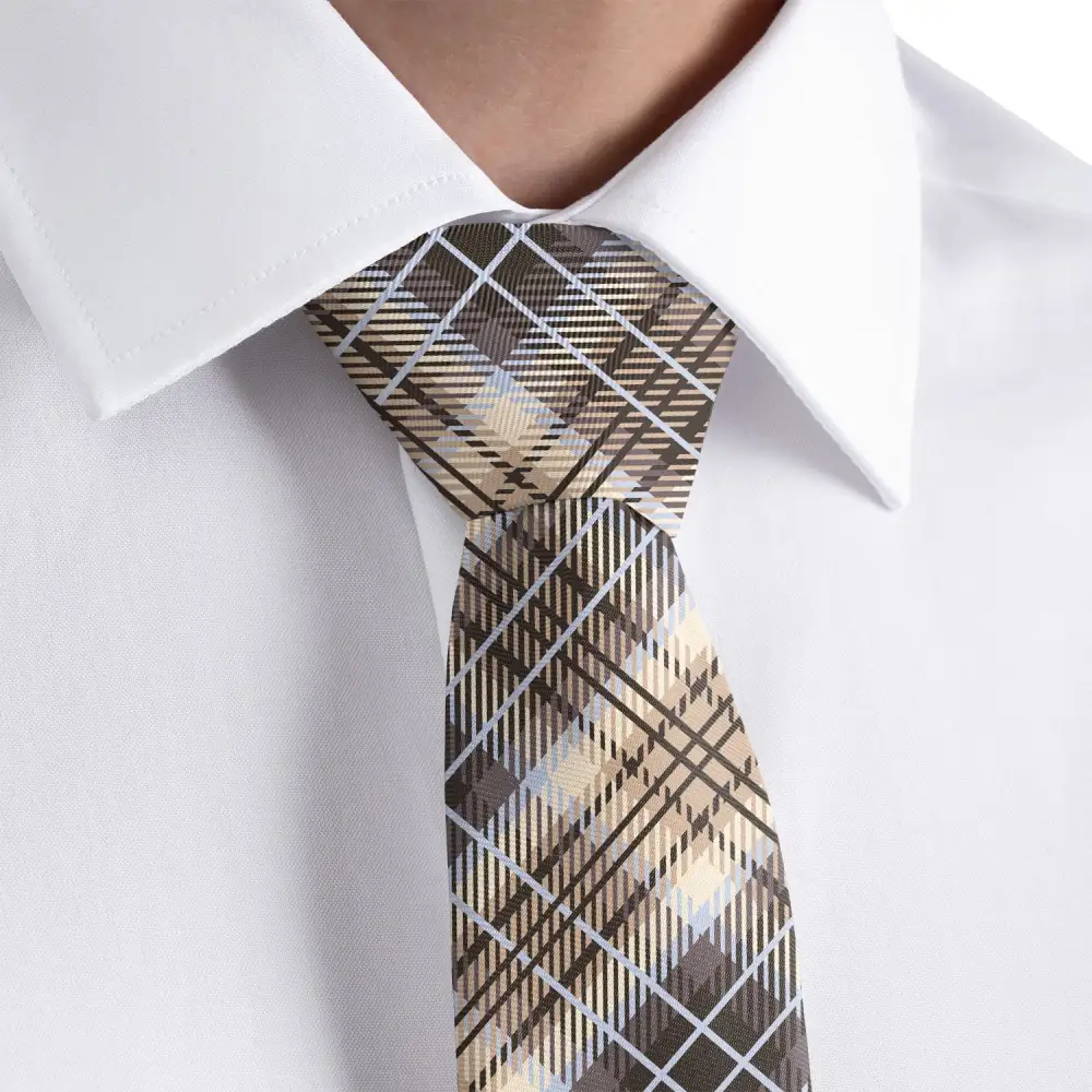 Refined Plaid Texture Necktie