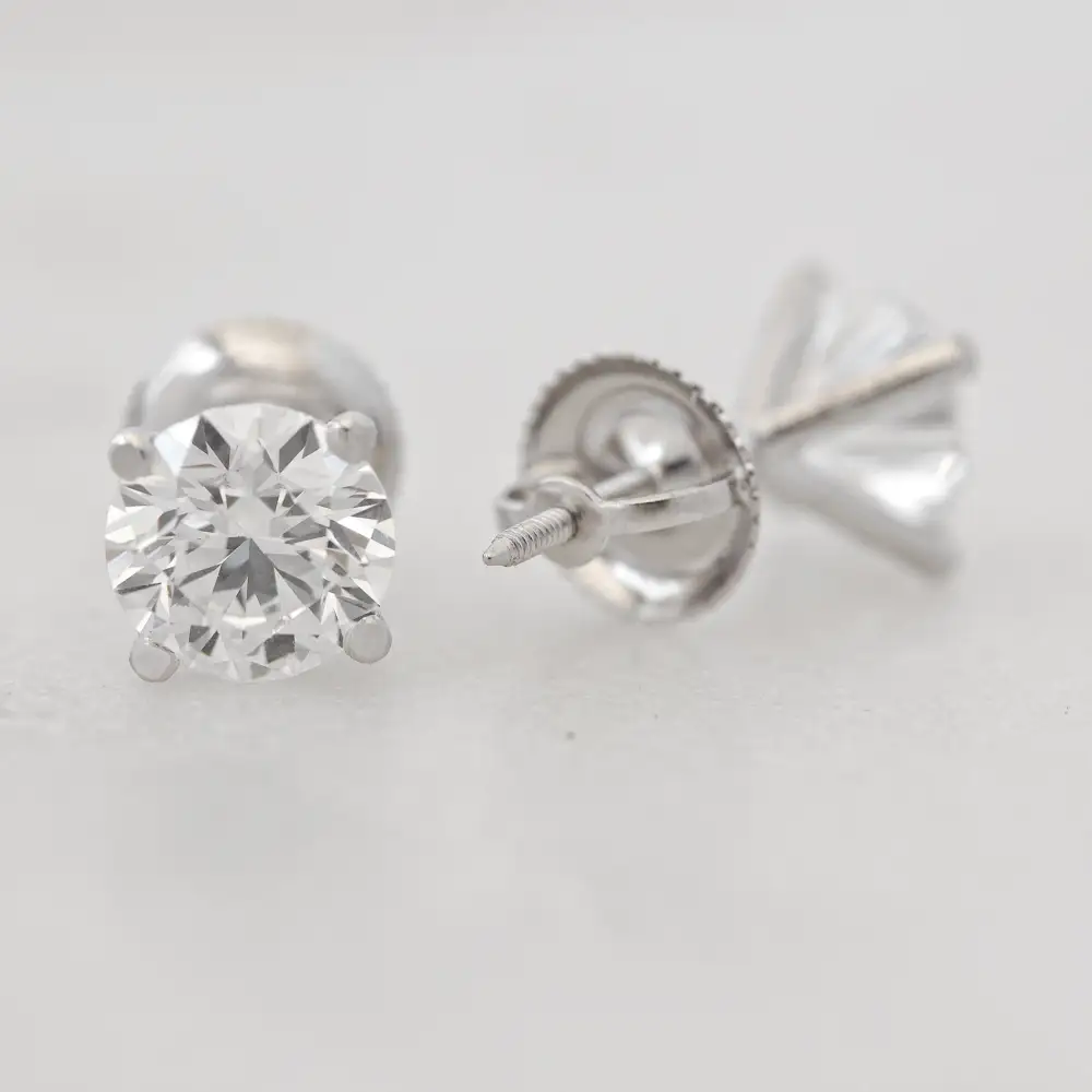 Diamond Martini Stud Earrings
