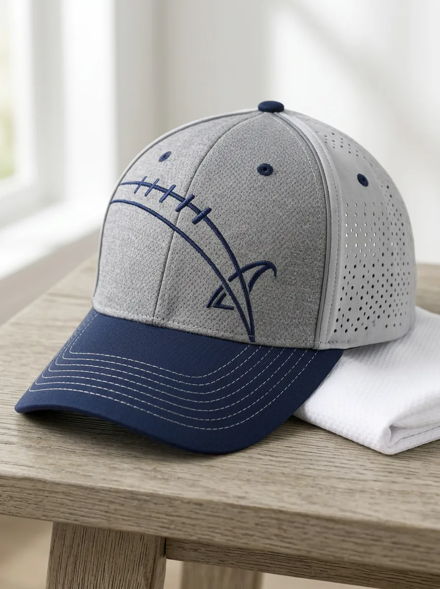 Men's Football Fan Navy Stitch Printed Cap