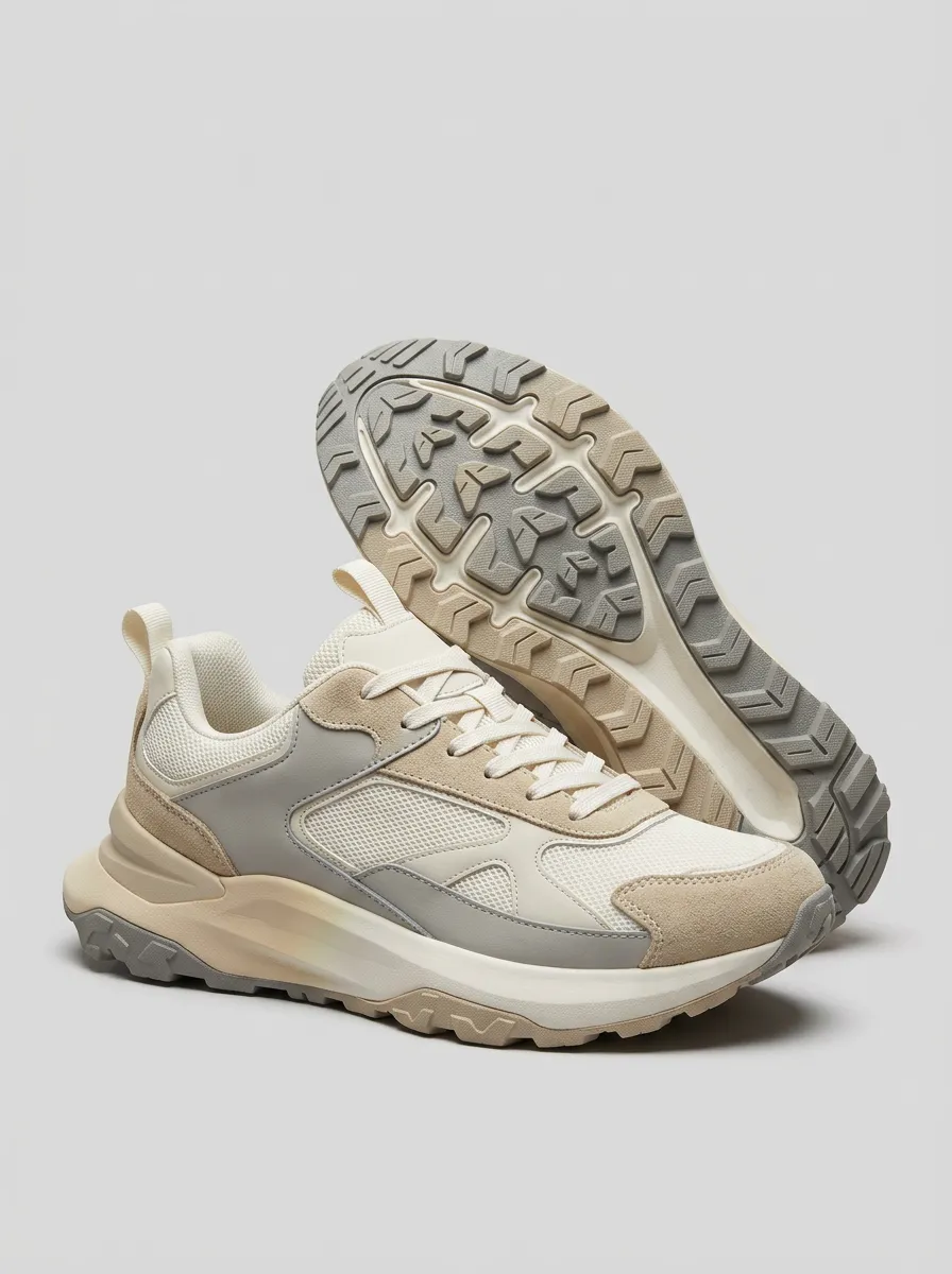 Everyday Mesh-Panel Casual Sneakers