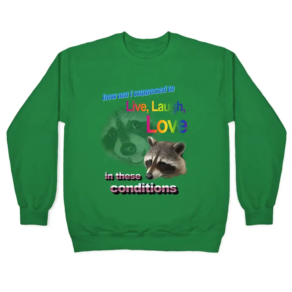Sweet Raccoon Crewneck Sweatshirt