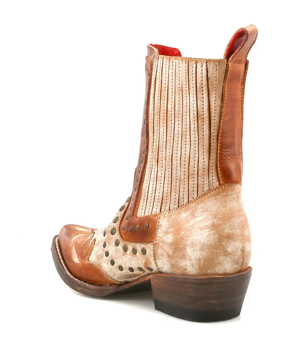 Studded Color-Block Western Boots