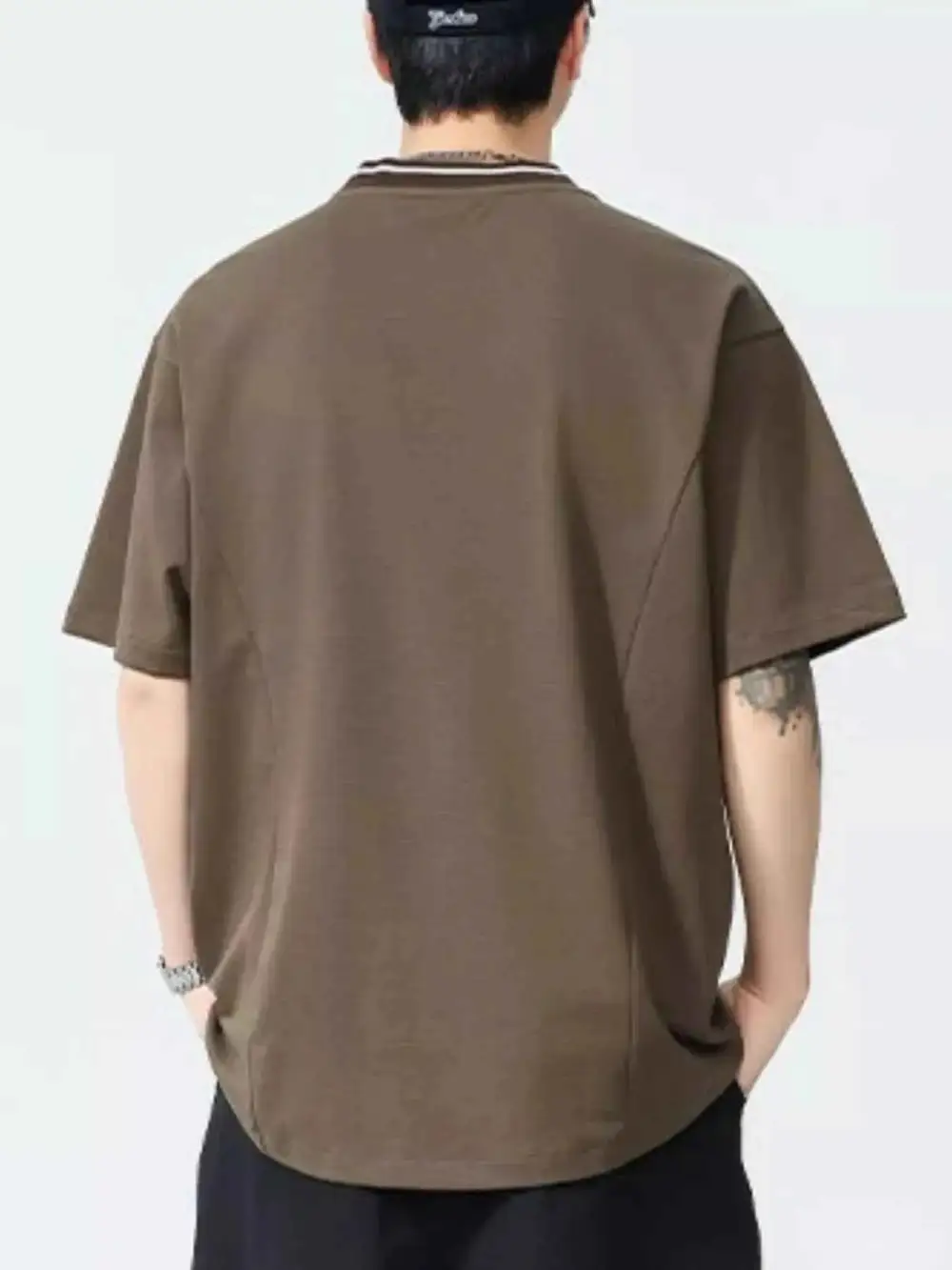 Polished Round Neck Short Sleeve T-Shirt