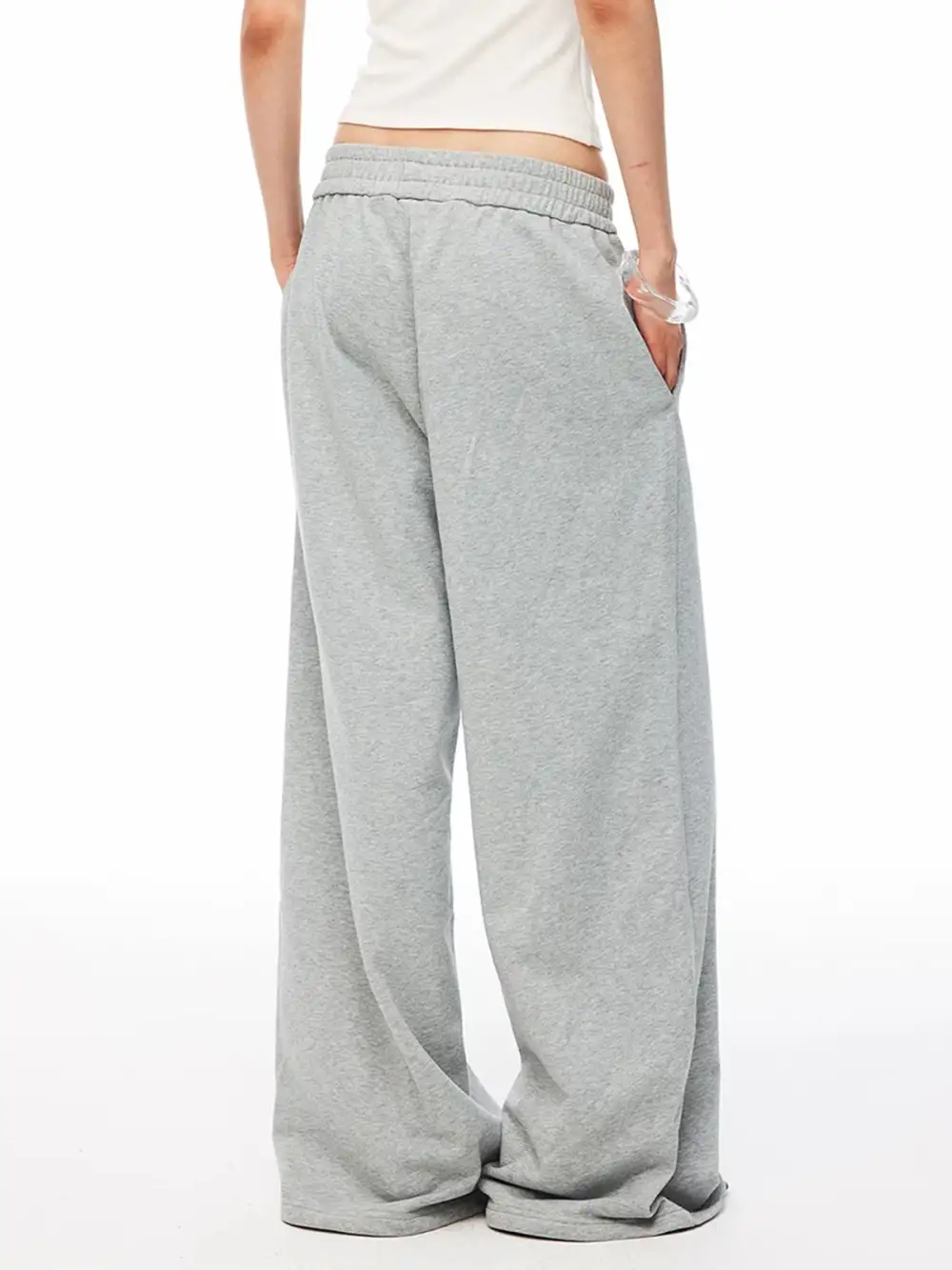 Wide-Leg Button-Detail Pants