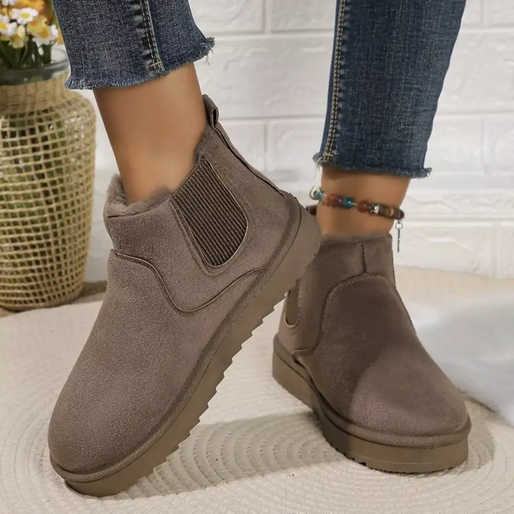 Soft Round Toe Platform Boots