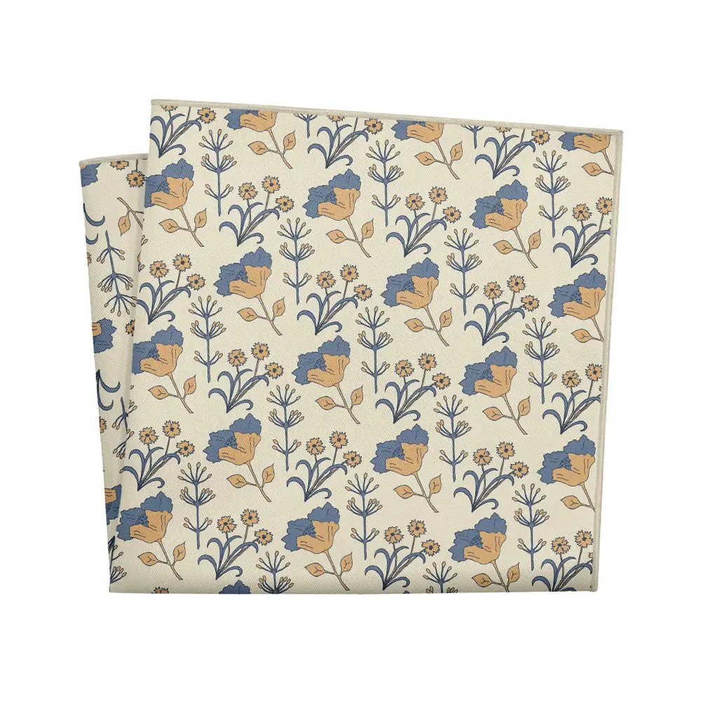 Contemporary Composed Floral Pocket Square