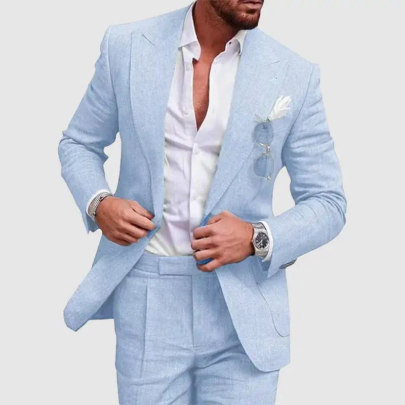 Men's Linen Wedding  Suit