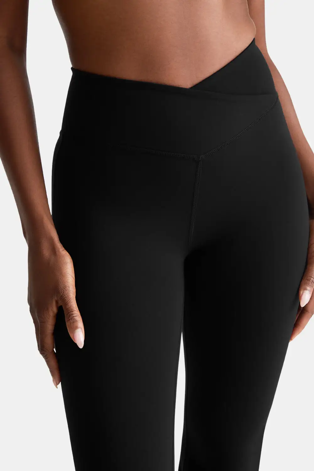 Clean Line Wrap Waist Flared Yoga Leggings