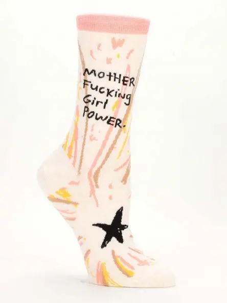 Women's mother Fucking Girl Power Crew Socks