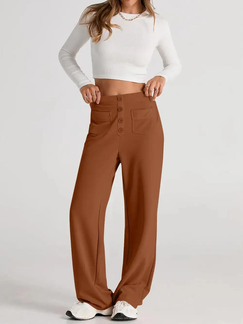 Wide Leg Comfort Fit Pants