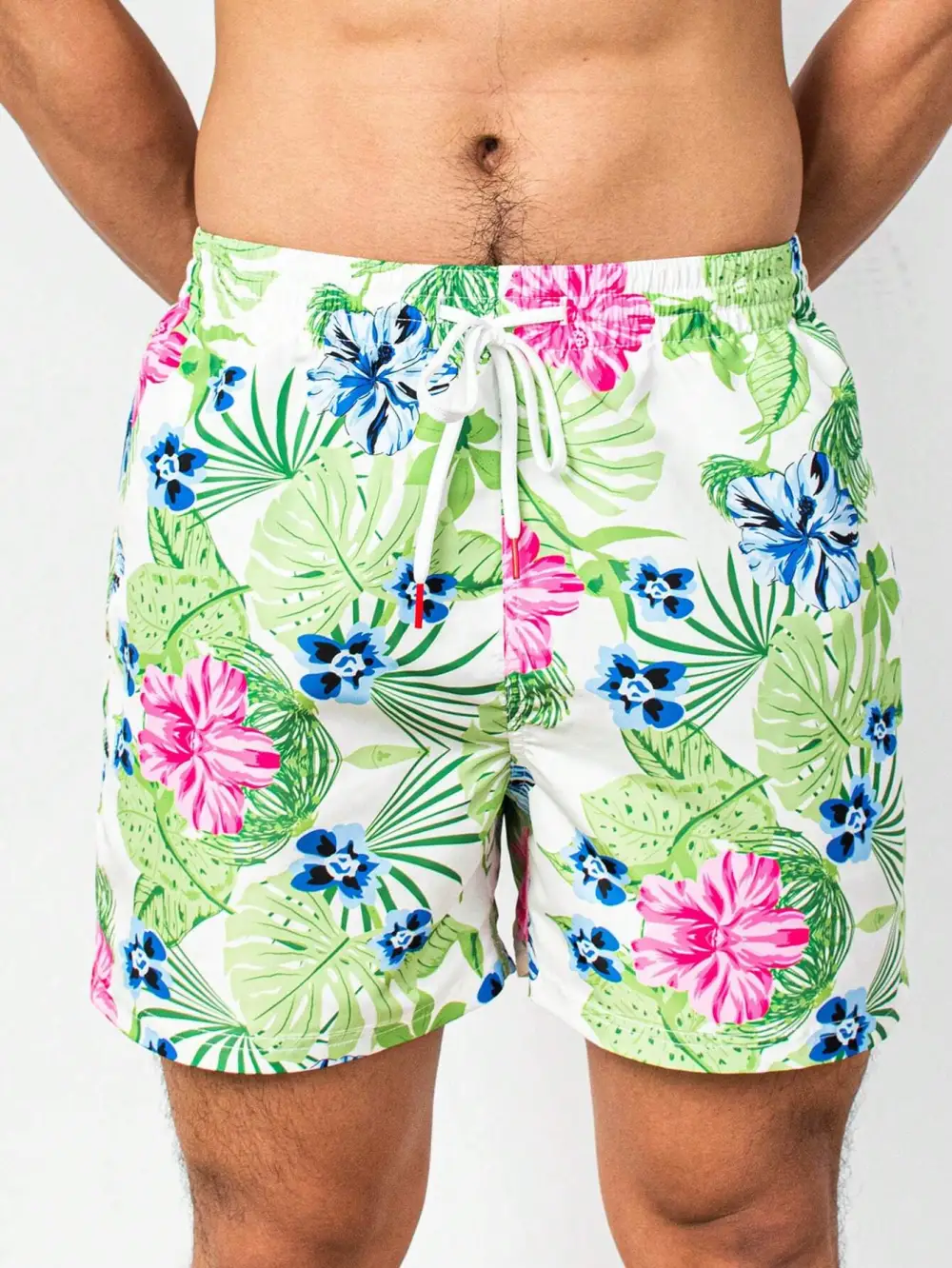 Men's Tropical Paradise Vibrant Swim Trunks