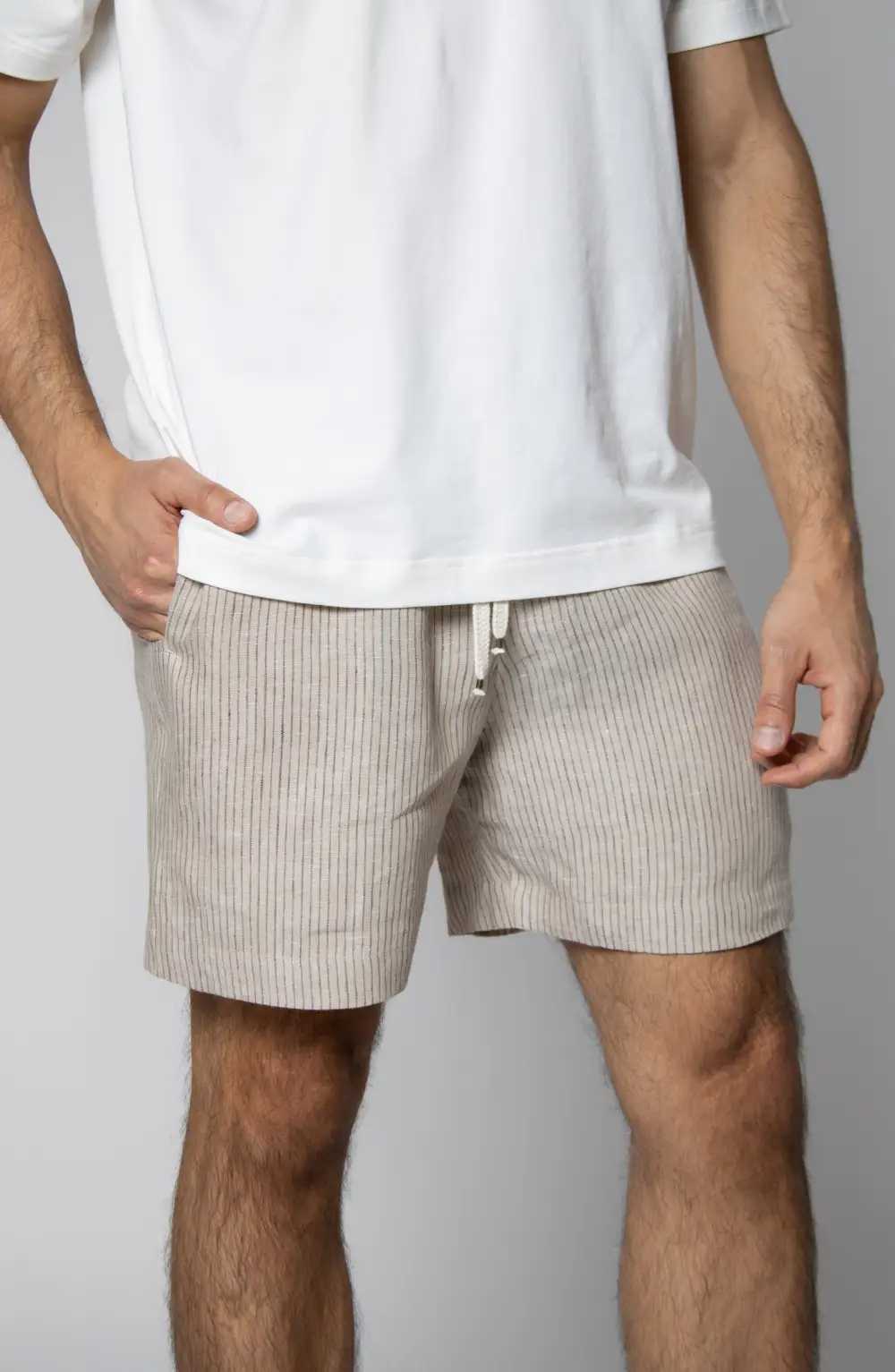 Men's Relaxed Linen Welt Pocket Shorts