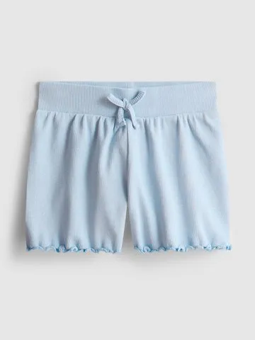 1.5-8yrs | Ribbed Lettuce Trim Shorts