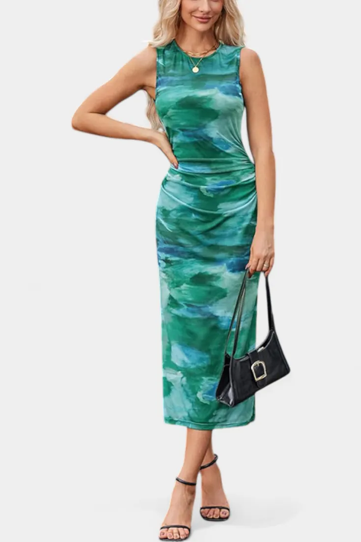 Art-Print Maxi Dress