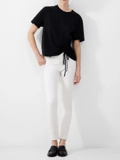 Casual Lazy Slim Fit Cotton Women's Trousers