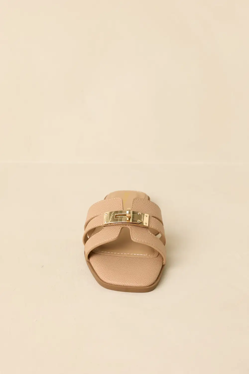 Softened Faux Leather Leather Sandals