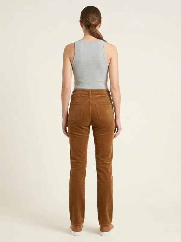 Women's High-Rise Coin-Pocket Corduroy Straight-Leg Pants