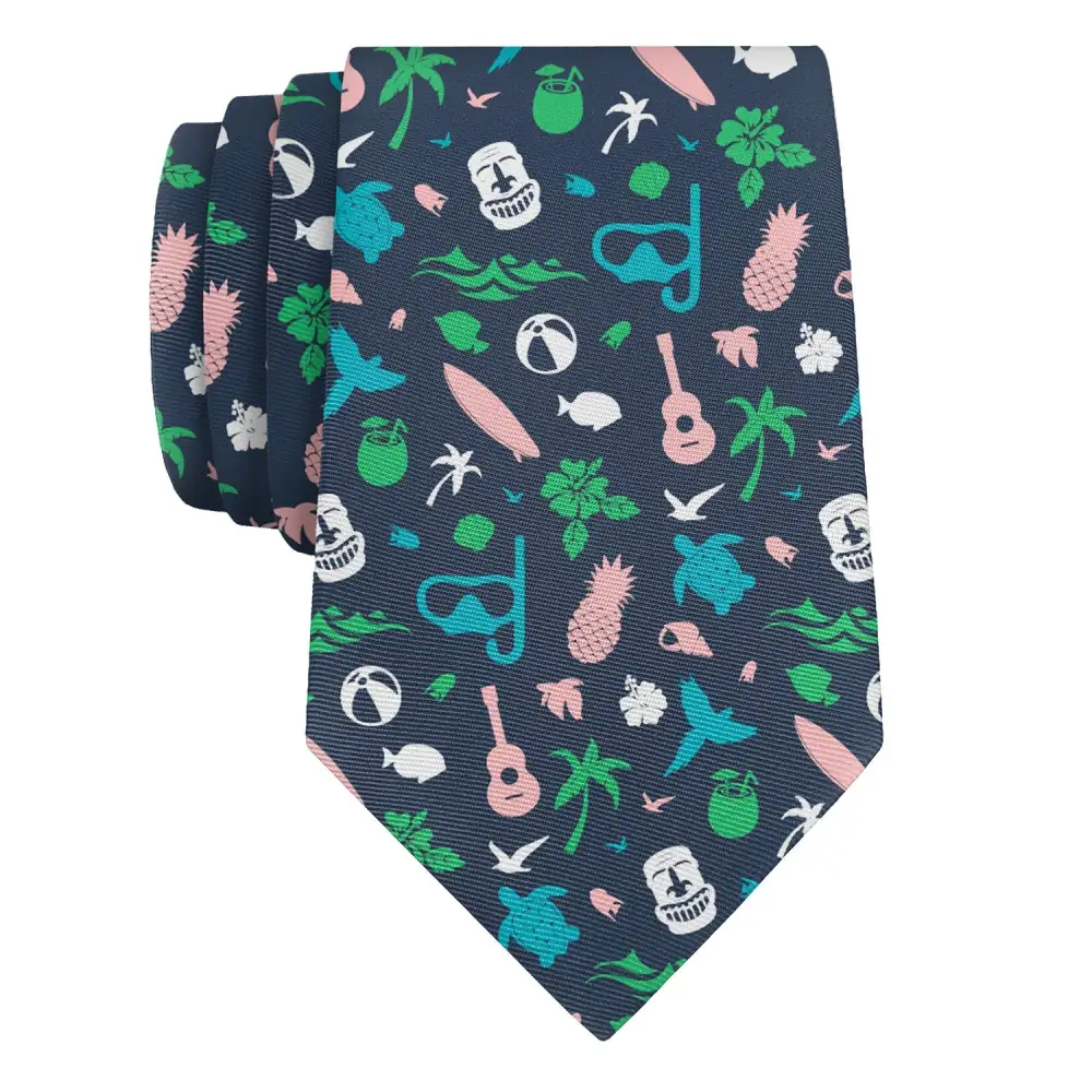 Refined Heritage Emblem Arrangement Necktie