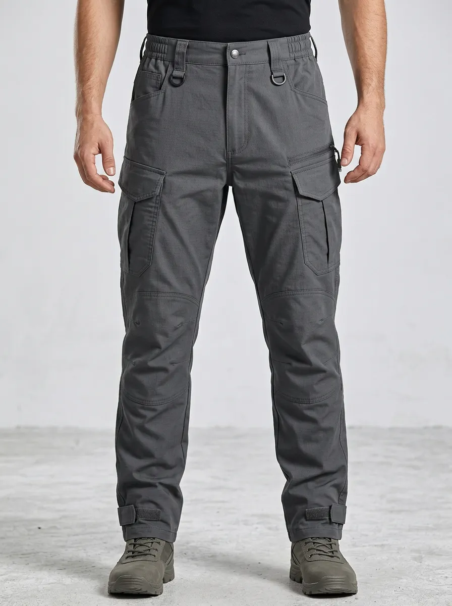 Technical-Look Utility Cargo Trousers with Field-Inspired Detailing