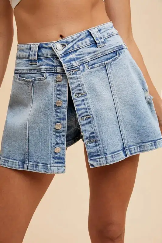 Stretch Denim Shorts