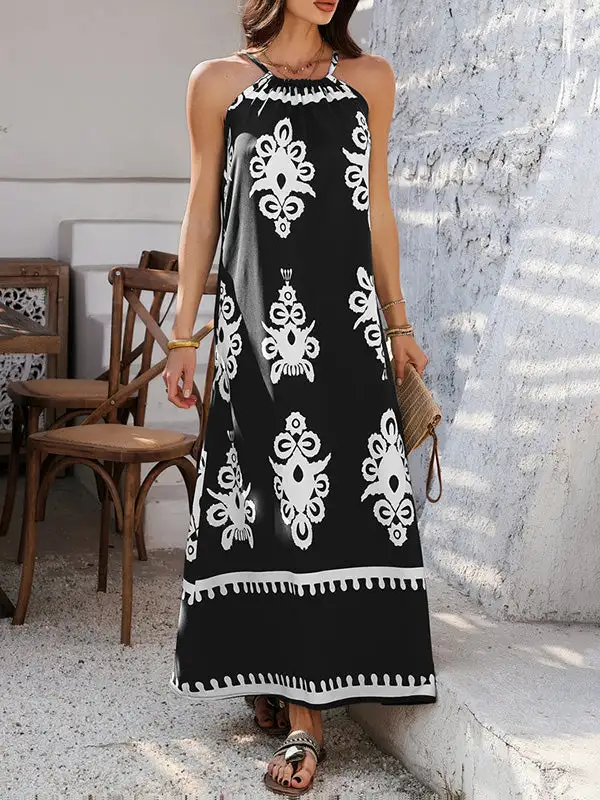 Loose Halter Neck Maxi Dress