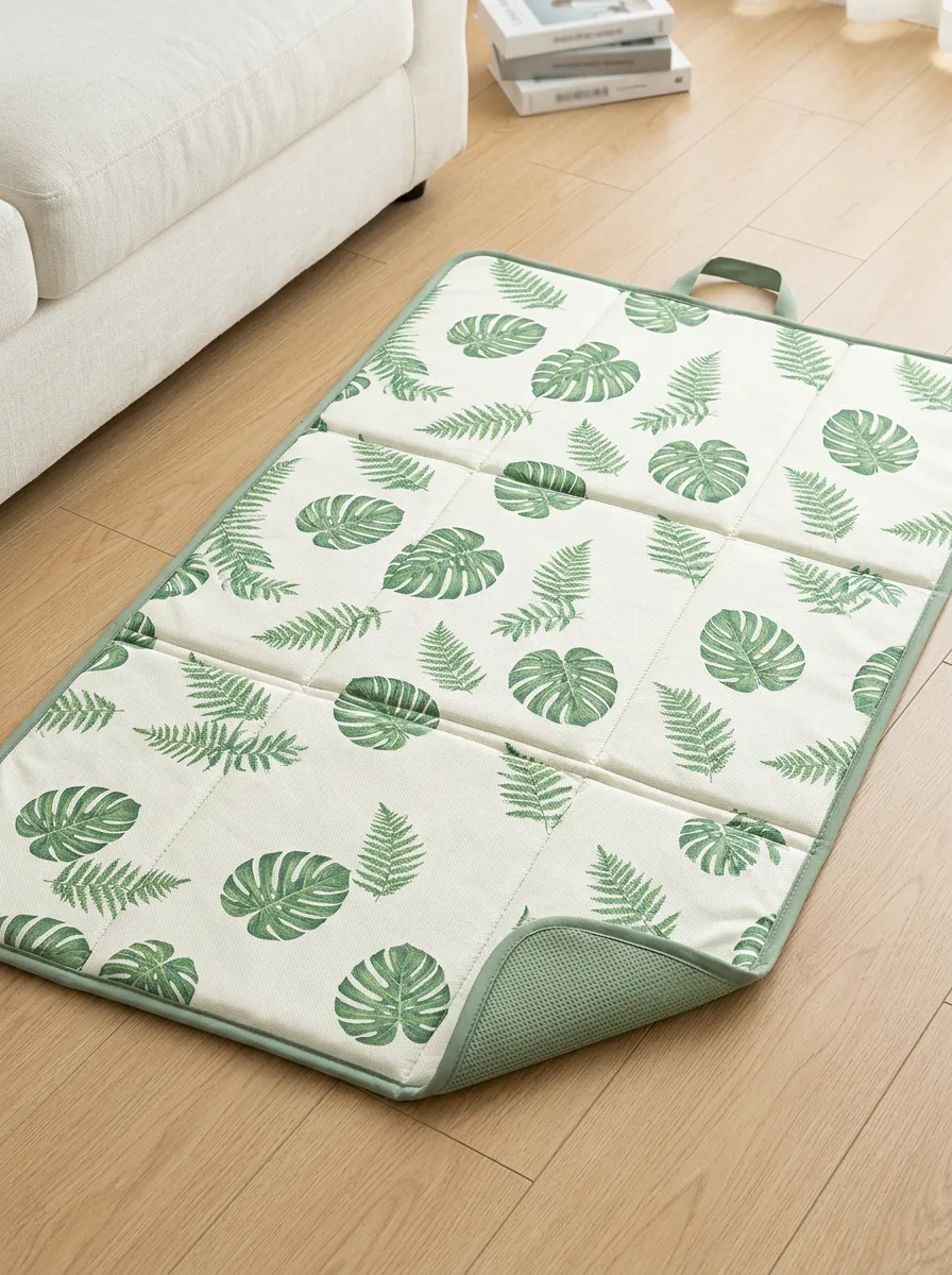 Tropical Plant Lover Monstera Fern Pattern Cooling Mat