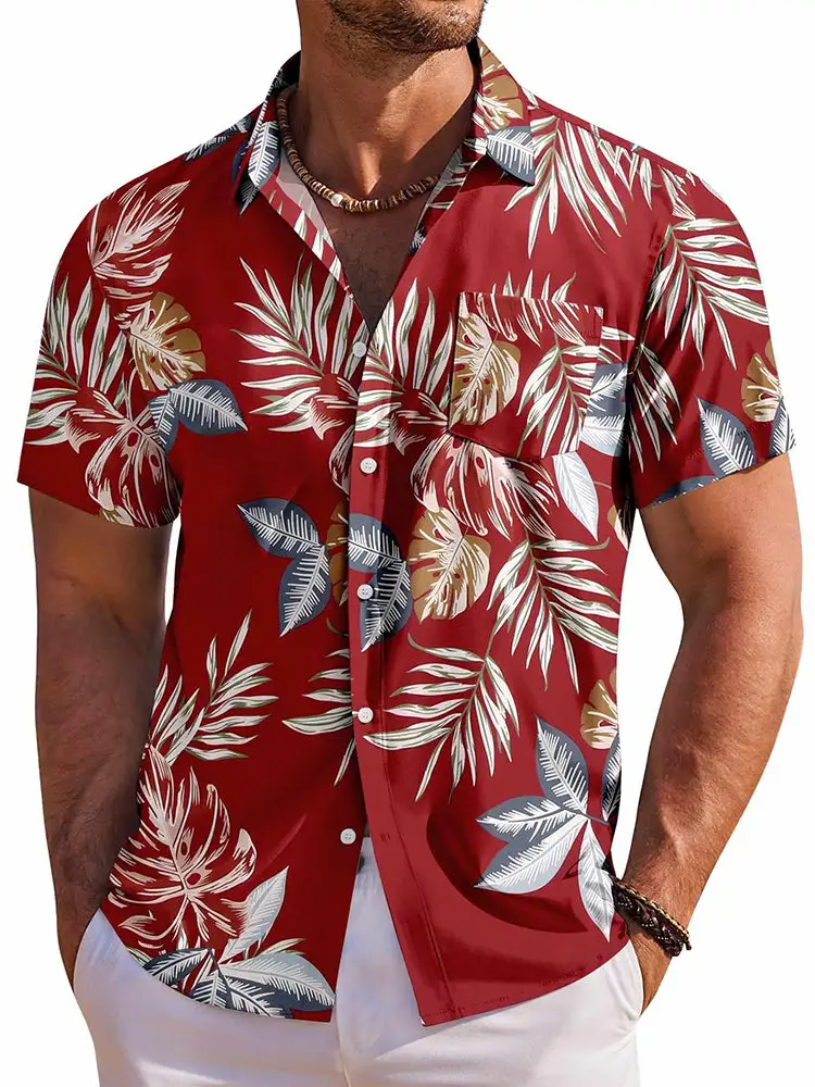 Clean Placket Floral Printed Shirt