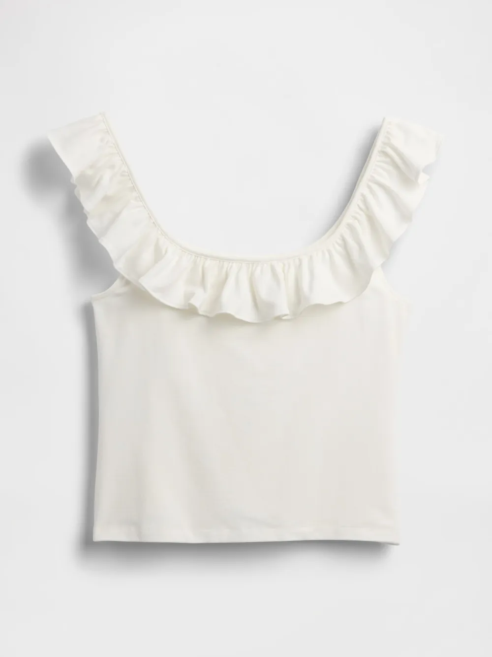 Large Round Neck Ruffled Vest