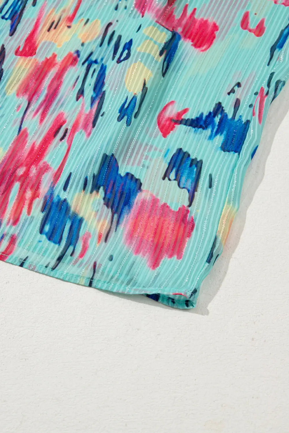 Abstract Print Tiered Puff Sleeve Maxi Dress